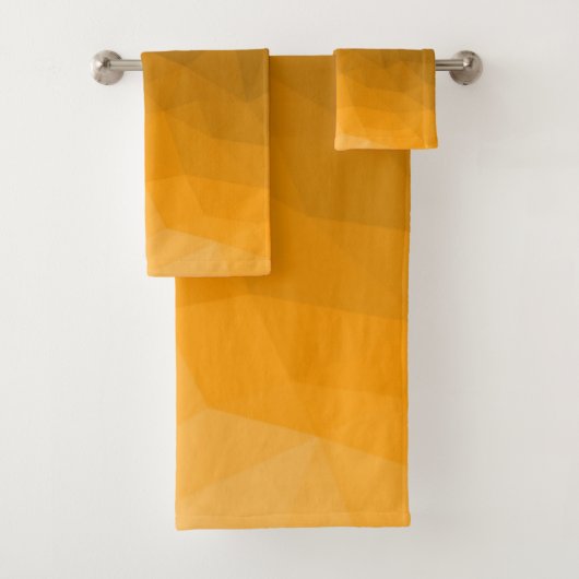 Oranje verloop geometrisch mesh patroon bad handdoek (Insitu)