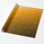 Oranje verloop geometrisch mesh patroon cadeaupapier (Uitgerold)