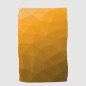 Oranje verloop geometrisch mesh patroon golfhanddoek (Voorkant)