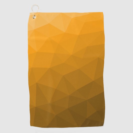 Oranje verloop geometrisch mesh patroon golfhanddoek (Voorkant)