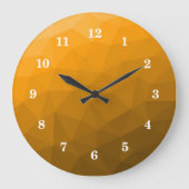 Oranje verloop geometrisch mesh patroon grote klok (Voorkant)