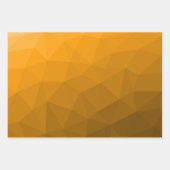Oranje verloop geometrisch mesh patroon inpakpapier vel (Voorkant 3)