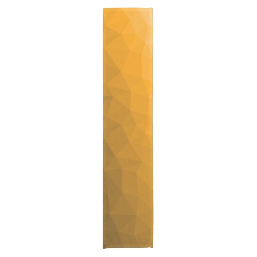 Oranje verloop geometrisch mesh patroon korte tafelloper (Voorkant)