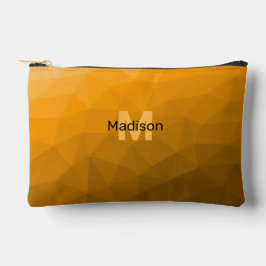Oranje verloop geometrisch mesh patroon Monogram Etui