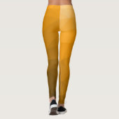 Oranje verloop geometrisch mesh patroon Monogram Leggings (Achterkant)