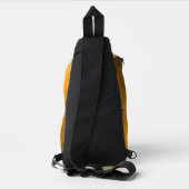 Oranje verloop geometrisch mesh patroon Monogram Sling Bag (Achterkant)
