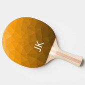 Oranje verloop geometrisch mesh patroon Monogram Tafeltennisbatje (Zijkant)