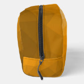 Oranje verloop geometrisch mesh patroon Monogram Toilettasje (Rechts)