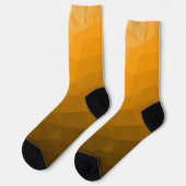 Oranje verloop geometrisch mesh patroon sokken (Links)