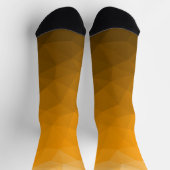 Oranje verloop geometrisch mesh patroon sokken (Top)