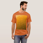 Oranje verloop geometrisch mesh patroon t-shirt (Voorkant volledig)