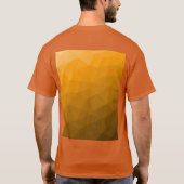 Oranje verloop geometrisch mesh patroon t-shirt (Achterkant)