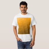 Oranje verloop geometrisch mesh patroon t-shirt (Voorkant volledig)