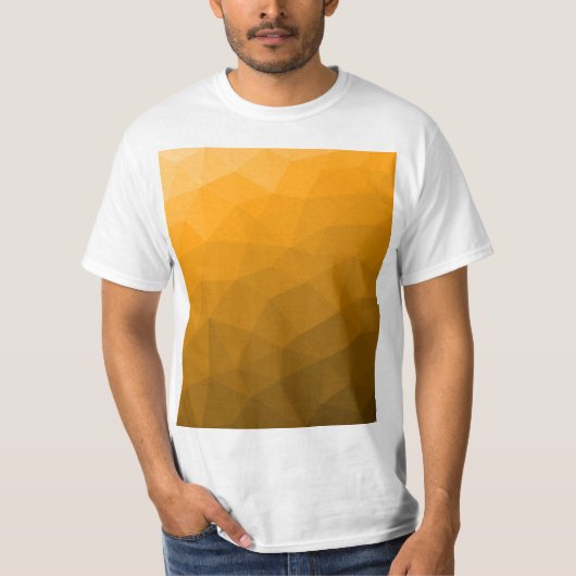 Oranje verloop geometrisch mesh patroon t-shirt (Voorkant)