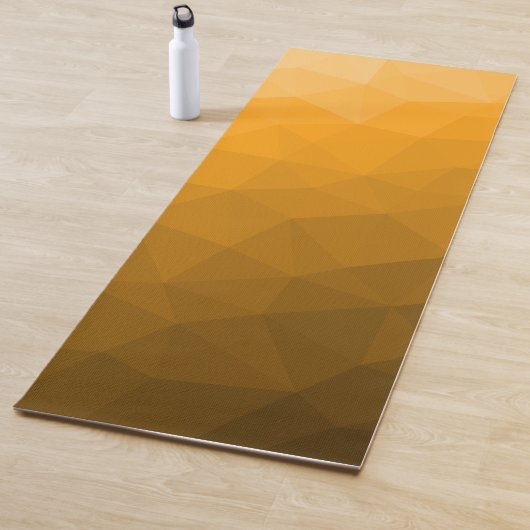 Oranje verloop geometrisch mesh patroon yogamat (In situ)
