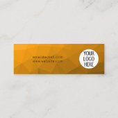 Oranje verloop geometrisch meshpatroon aangepaste klantenkaartje (Achterkant)