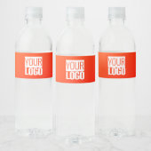 oranje verloop logo toevoegen  waterfles etiket (Flessen)