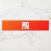 oranje verloop logo toevoegen  waterfles etiket (Enkel label)