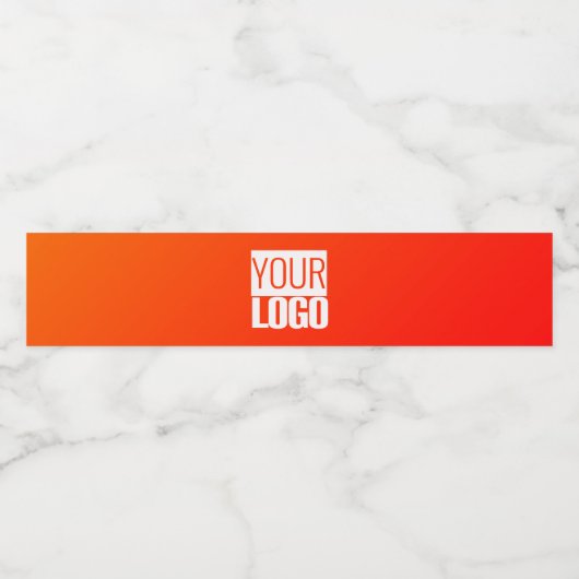 oranje verloop logo toevoegen  waterfles etiket (Enkel label)