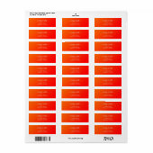 Oranje verloop - naam toevoegen etiket (Full Sheet)