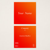 oranje verloop visitekaartje (Voorkant /achterkant)