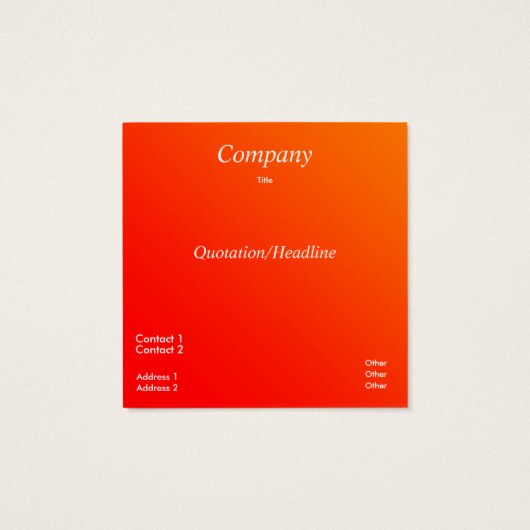 oranje verloop visitekaartje (Achterkant)
