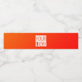 oranje verloop voeg logo toe  waterfles etiket (Enkel label)