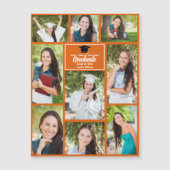 Oranje verloopfoto-collage magneetkaart (Voorkant)