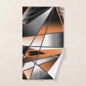 Oranje verloopkleur vulling mechanisch ontwerp bad handdoek (Handdoek)