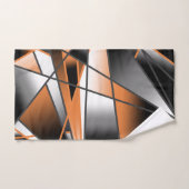 Oranje verloopkleur vulling mechanisch ontwerp bad handdoek (Handdoek)