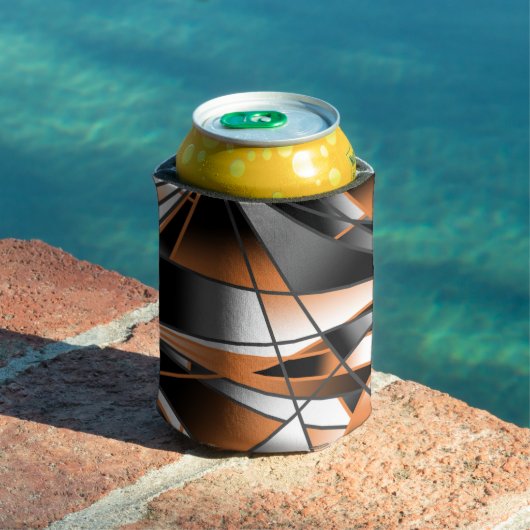 Oranje verloopkleur vulling mechanisch ontwerp blikjeskoeler (Insitu Zwembad)