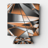 Oranje verloopkleur vulling mechanisch ontwerp blikjeskoeler (Voorkant)