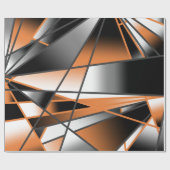 Oranje verloopkleur vulling mechanisch ontwerp cadeaupapier (Vlak)