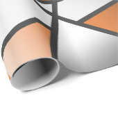 Oranje verloopkleur vulling mechanisch ontwerp cadeaupapier (Rol Hoek)