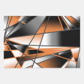 Oranje verloopkleur vulling mechanisch ontwerp inpakpapier vel (Voorkant)