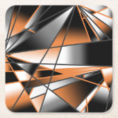 Oranje verloopkleur vulling mechanisch ontwerp kartonnen onderzetters (Voorkant)