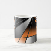 Oranje verloopkleur vulling mechanisch ontwerp koffiemok (Center)