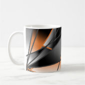 Oranje verloopkleur vulling mechanisch ontwerp koffiemok (Links)