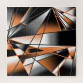 Oranje verloopkleur vulling mechanisch ontwerp legpuzzel (Verticaal)