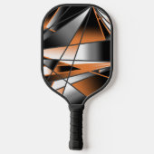 Oranje verloopkleur vulling mechanisch ontwerp pickleball paddle (Achterkant)