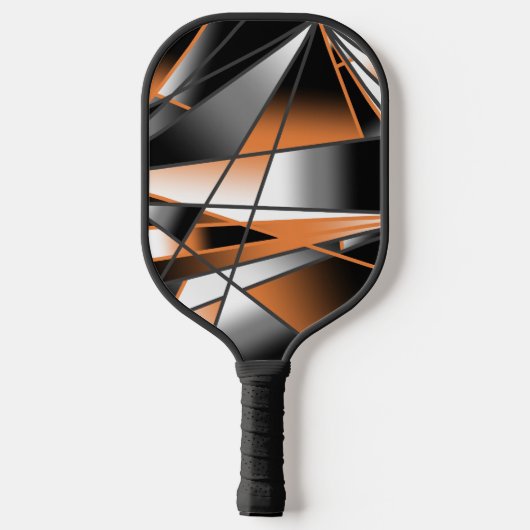 Oranje verloopkleur vulling mechanisch ontwerp pickleball paddle (Achterkant)