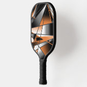 Oranje verloopkleur vulling mechanisch ontwerp pickleball paddle (Links)