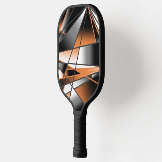 Oranje verloopkleur vulling mechanisch ontwerp pickleball paddle (Links)