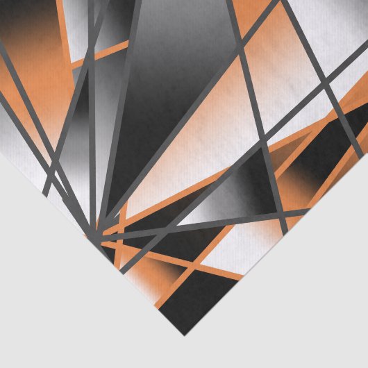 Oranje verloopkleur vulling mechanisch ontwerp tissuepapier (Detail)