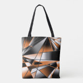 Oranje verloopkleur vulling mechanisch ontwerp tote bag (Achterkant)