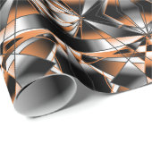 Oranje verloopkleur vulling mechanische tekening cadeaupapier (Rol Hoek)