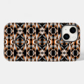 Oranje verloopkleur vulling mechanische tekening Case-Mate iPhone case (Achterkant (horizontaal))