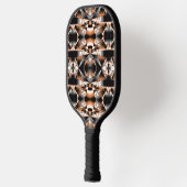 Oranje verloopkleur vulling mechanische tekening pickleball paddle (Links)