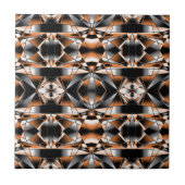 Oranje verloopkleur vulling mechanische tekening tegeltje (Voorkant)