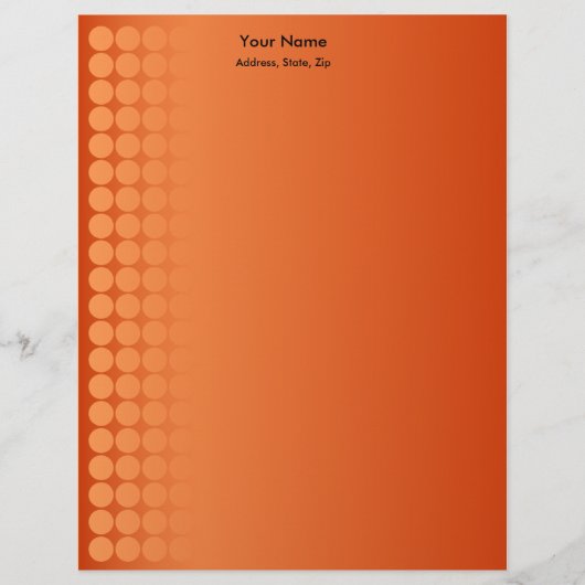 Oranje verlooppunten briefhoofd (Voorkant)
